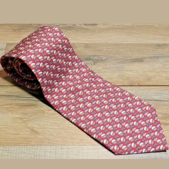 Vineyard Vines Mens Red Hamburger Palm Tree Tie - Picture 1 of 7